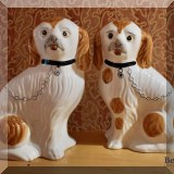 P06. Portuguese pottery Staffordshire style spaniels. 